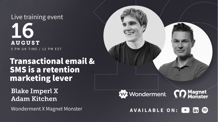 Transactional email & SMS is a retention marketing lever - AD Twitter Post