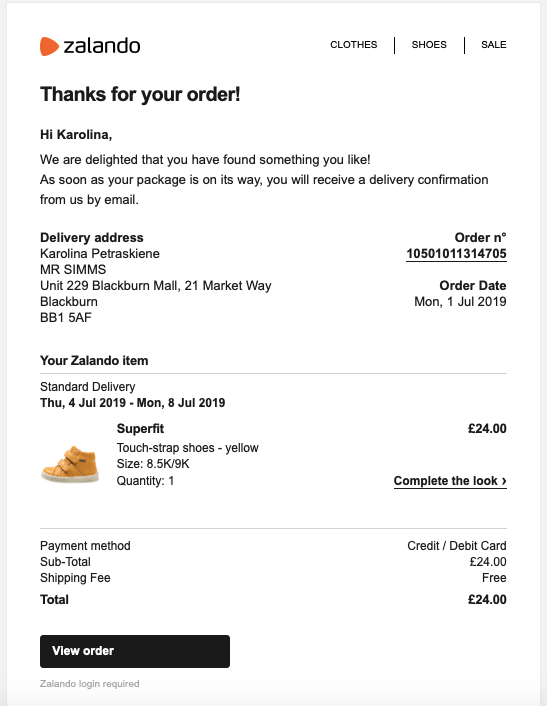 thank-you-zalando-order-confirmation