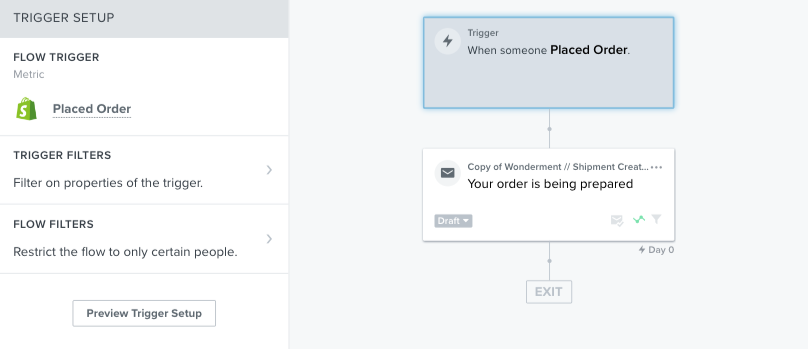 Order Confirmed inside Klaviyo   Flow 