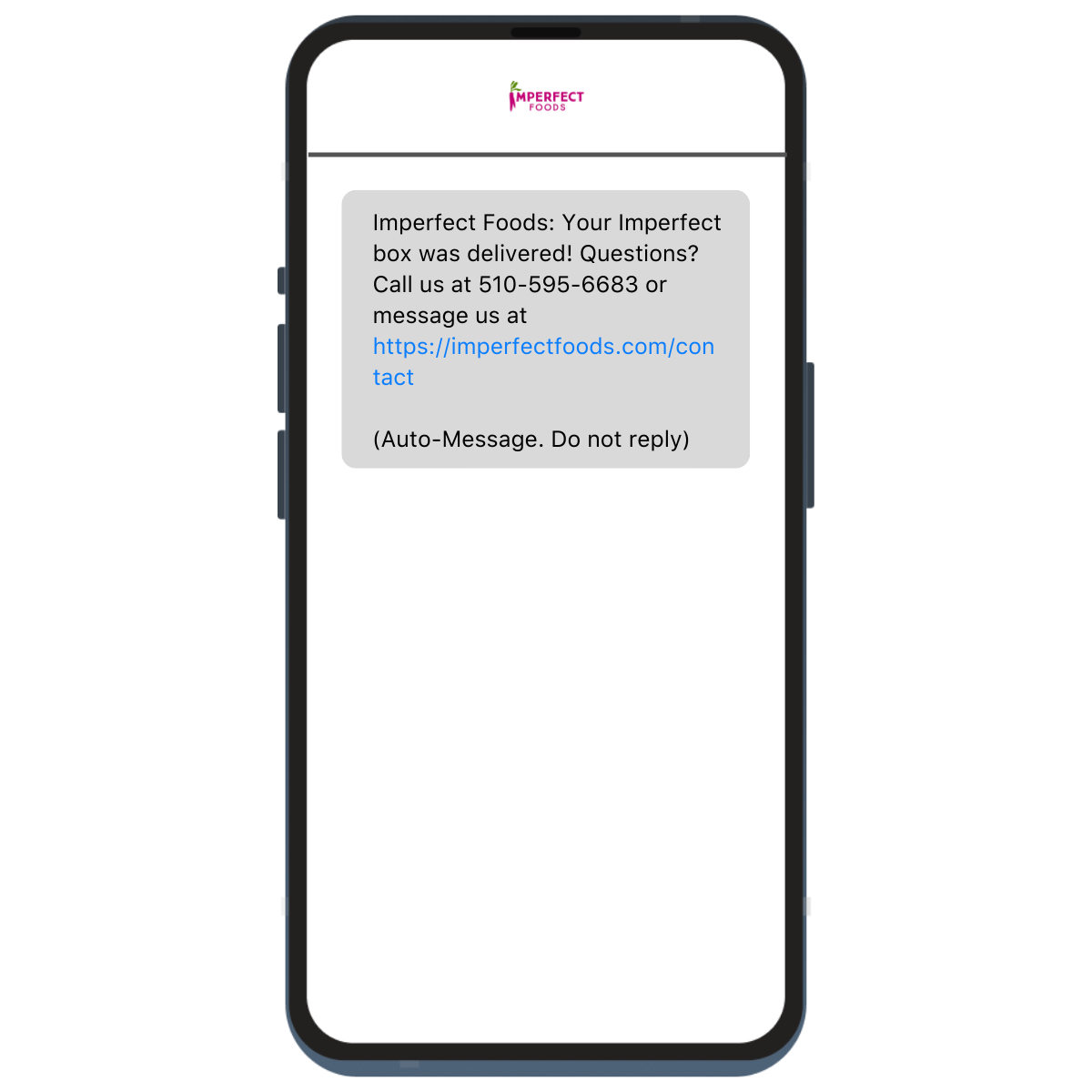 Imperfect Foods Delivered Notification Food and Beverage SMS 