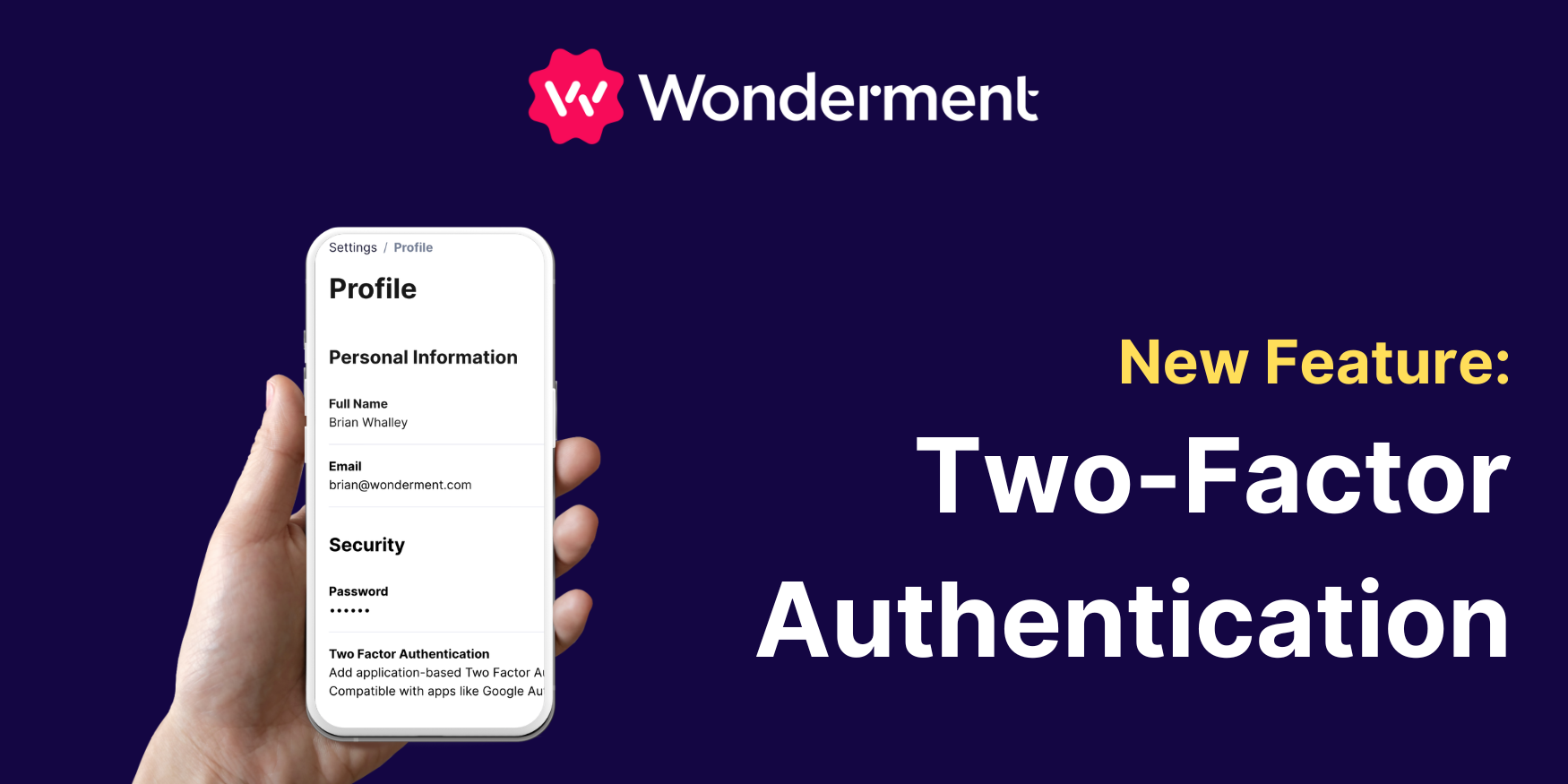 New Feature: Two-Factor Authentication