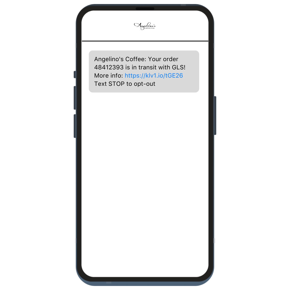 Angelino's Coffee  Industry SMS screenshot