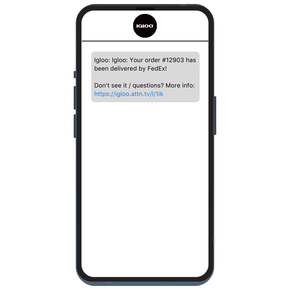 Igloo  Industry SMS screenshot