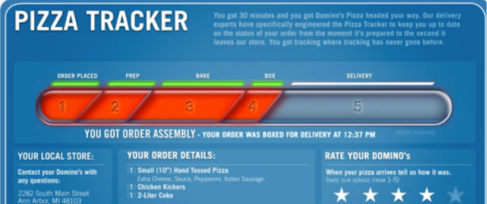 dominos order tracker
