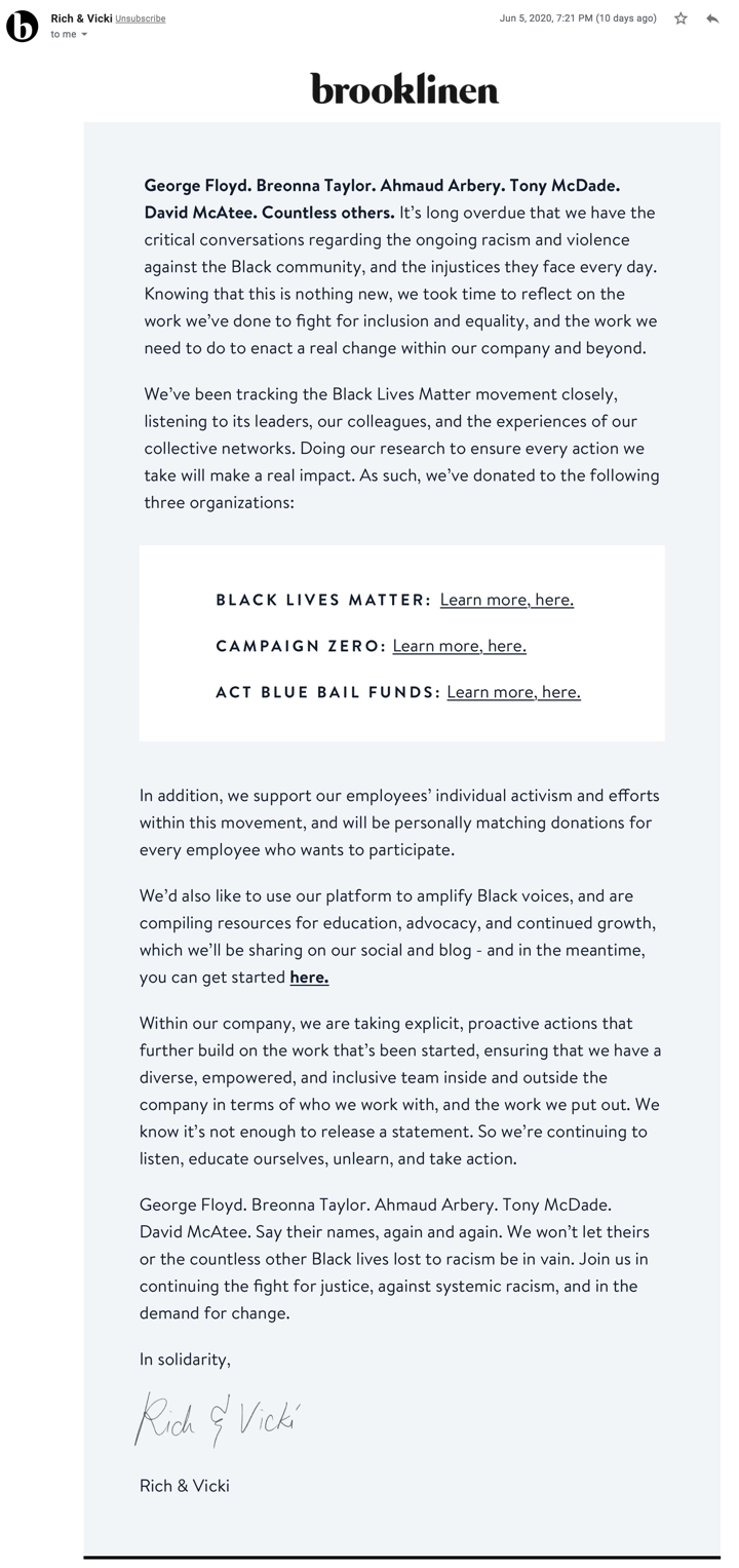 ecommerce-email-example-brooklinen-blm