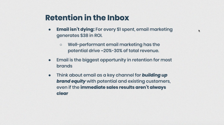ecommerce email retention
