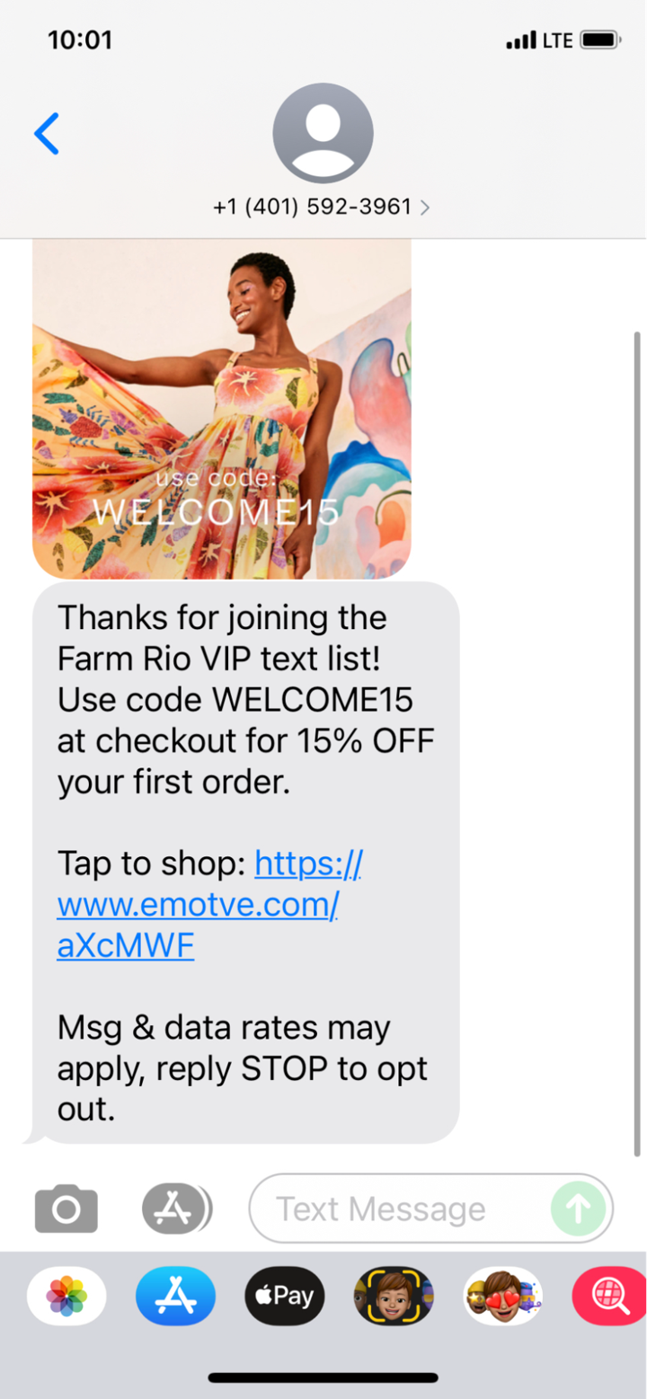 example of sms promotional text ecomm