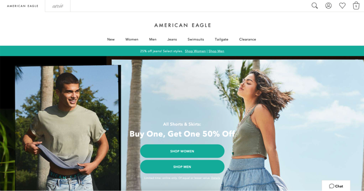 american eagle post purchase homepage