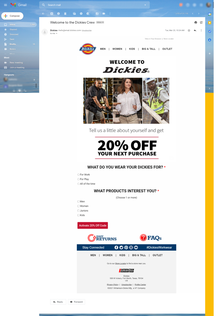 post purchase email promotion