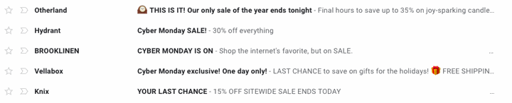 Cyber Monday sales