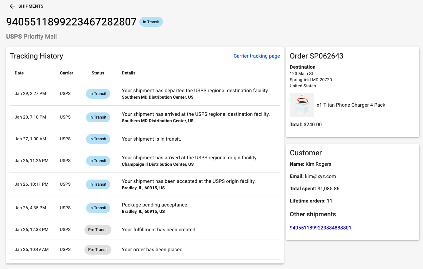 Understand Your Customer’s Delivery Experience with the Shipment Detail View